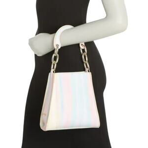 HOUSE OF WANT Sunset Stripe Glow Up Vegan Leather Mini Bucket Tote Bag